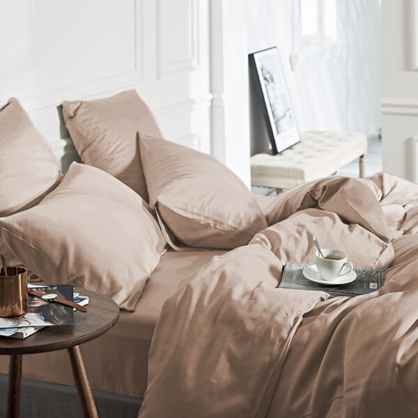 100% Bamboo Taupe 200 x 200/220 - Afbeelding 3