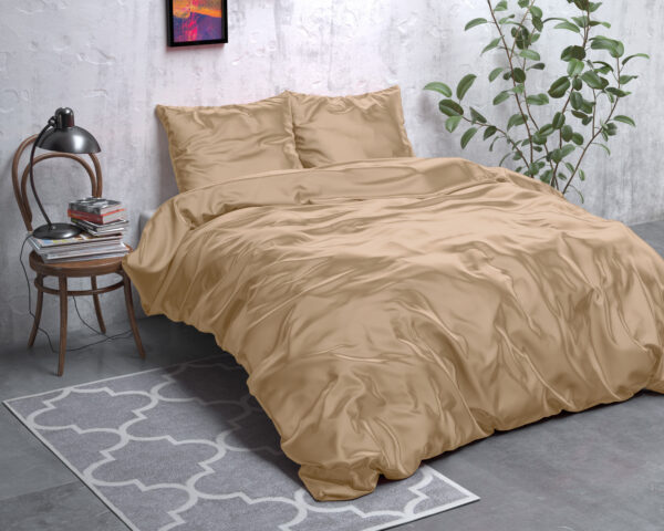Beauty Skin Care Dekbedovertrek Taupe 140 x 220 - Afbeelding 2