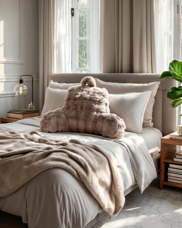 Bedrest Pompom Taupe 34 x 50 - Afbeelding 2