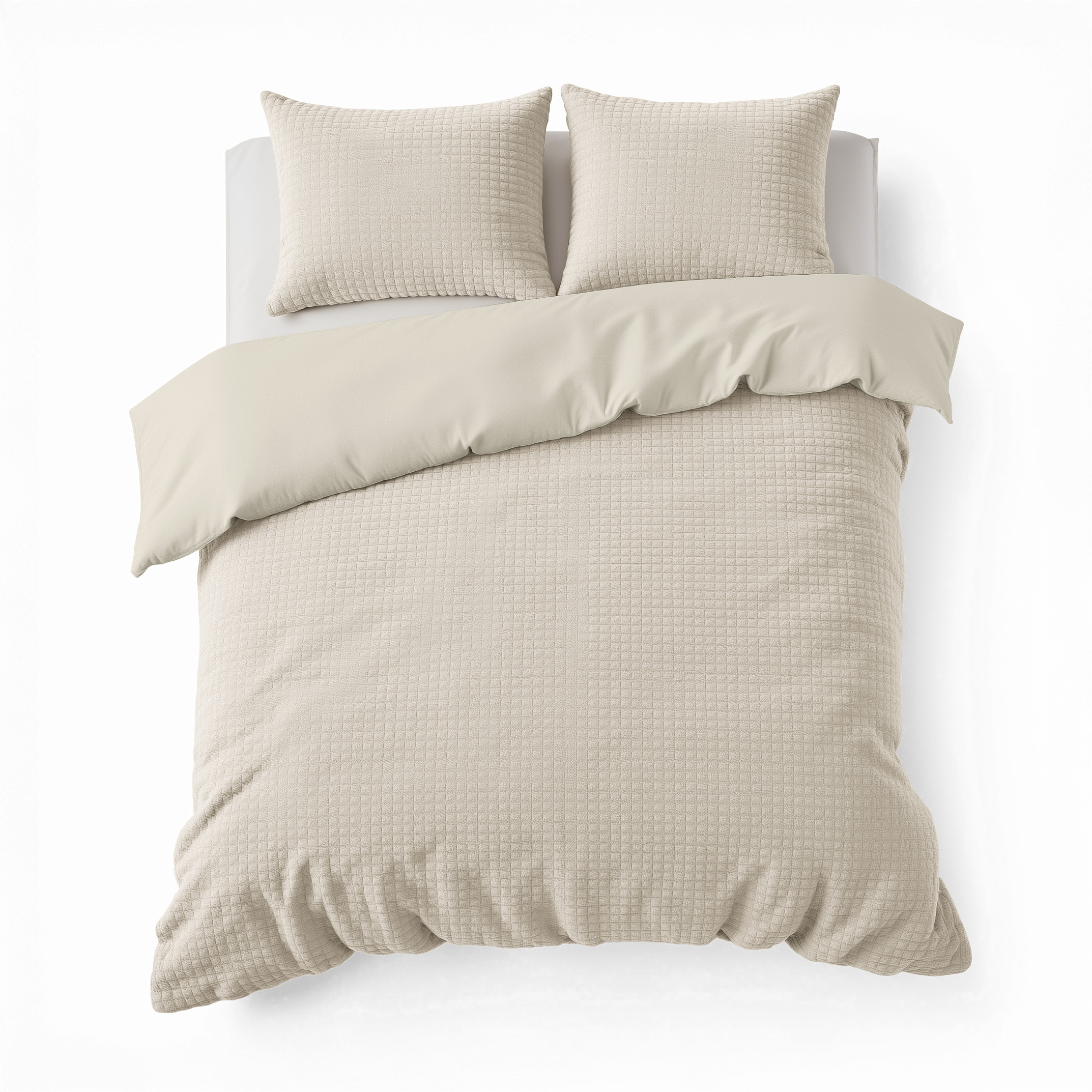 Check Teddy Beige 200 x 200/220