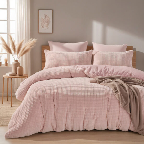 Check Teddy Roze 200 x 200/220 - Afbeelding 2