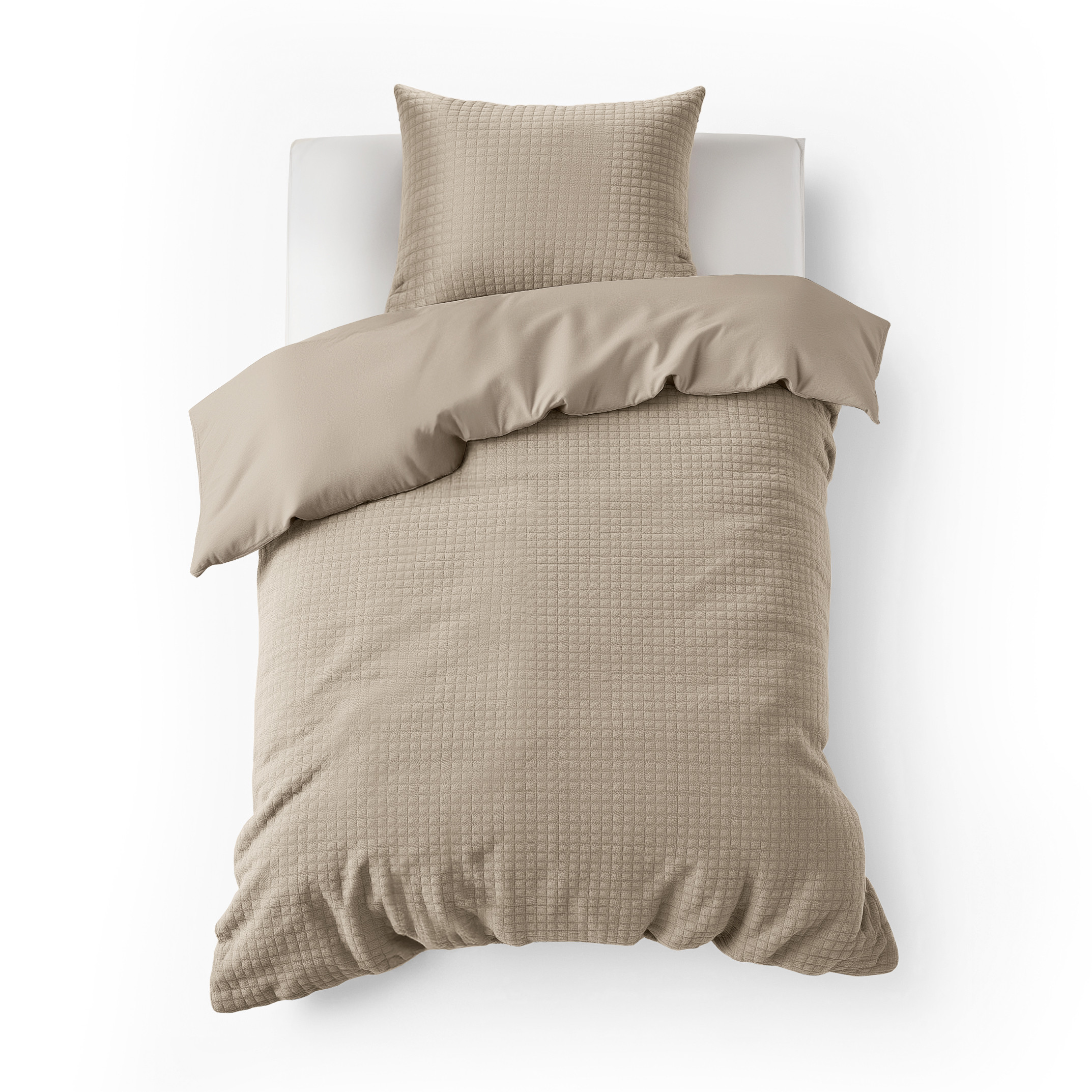 Check Teddy Taupe 140 x 200/220