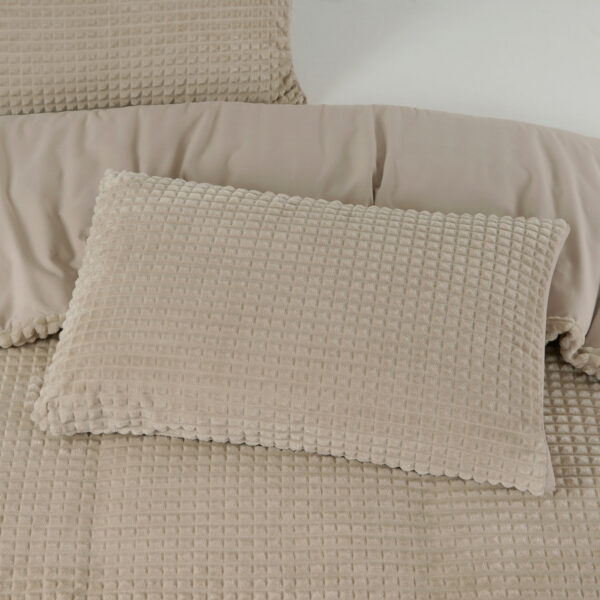 Check Teddy Taupe 200 x 200/220 - Afbeelding 5