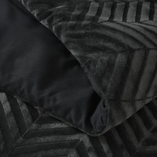Chevron Teddy Antraciet 240 x 200/220 - Afbeelding 3