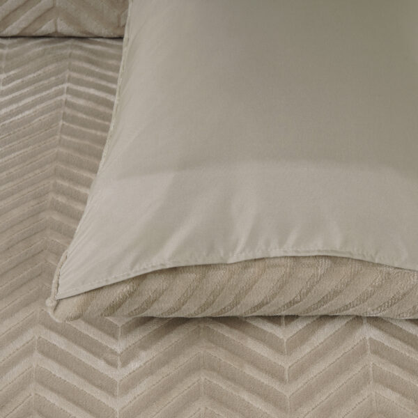 Chevron Teddy Taupe 140 x 200/220 - Afbeelding 5