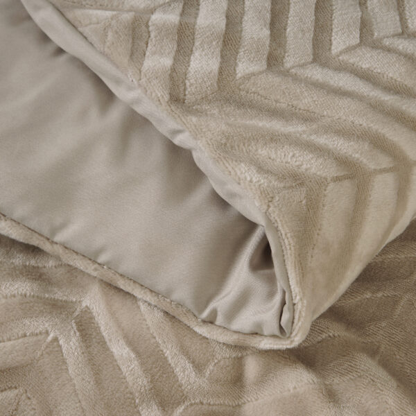 Chevron Teddy Taupe 240 x 200/220 - Afbeelding 4