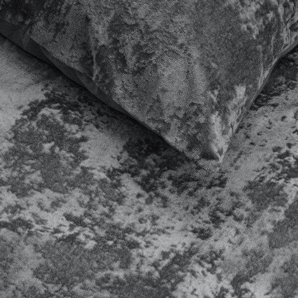Crushed Velvet Cotton Volcanic Antraciet 140 x 220 - Afbeelding 4