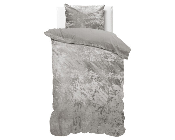 Crushed Velvet Katoen Metallic Zilver 140 x 220 - Afbeelding 3