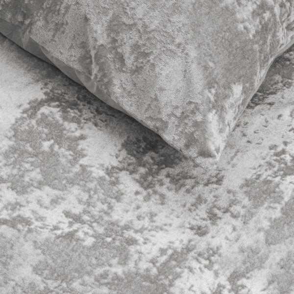 Crushed Velvet Katoen Metallic Zilver 200 x 220 - Afbeelding 5
