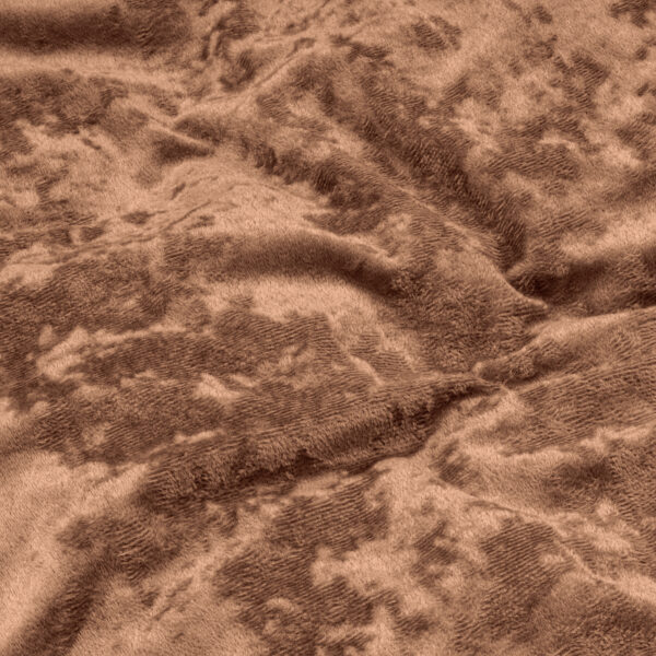 Crushed Velvet Katoen Wood Bruin 140 x 220 - Afbeelding 5