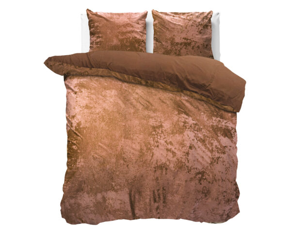 Crushed Velvet Katoen Wood Bruin 240 x 220 - Afbeelding 3