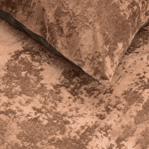 Crushed Velvet Katoen Wood Bruin 240 x 220 - Afbeelding 4