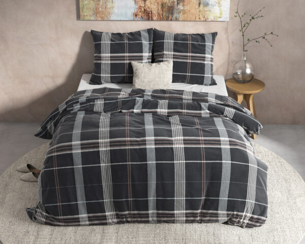 DH Flanel Bruce Taupe 200 x 220 - Afbeelding 2
