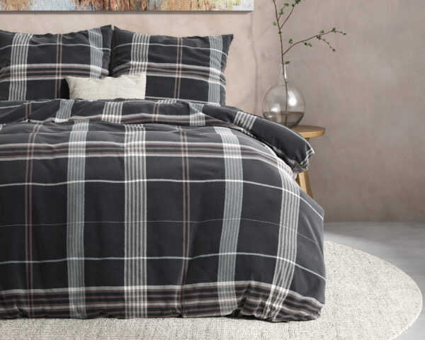 DH Flanel Bruce Taupe 200 x 220 - Afbeelding 3