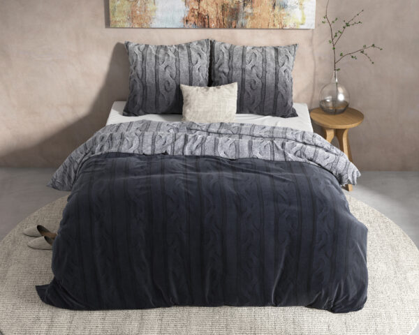 DH Flanel Dante Antraciet 140 x 220 - Afbeelding 2