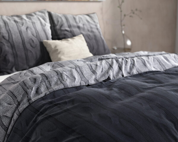 DH Flanel Dante Antraciet 140 x 220 - Afbeelding 4
