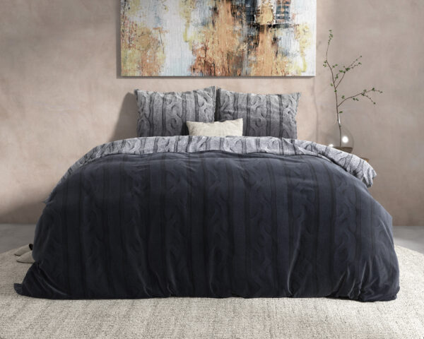 DH Flanel Dante Antraciet 140 x 220 - Afbeelding 5