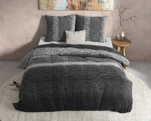 DH Flanel Gradient Knits Antraciet 240 x 220 - Afbeelding 2