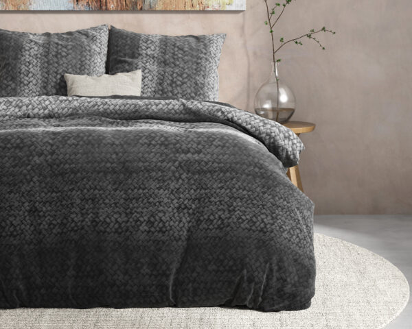 DH Flanel Gradient Knits Antraciet 240 x 220 - Afbeelding 3