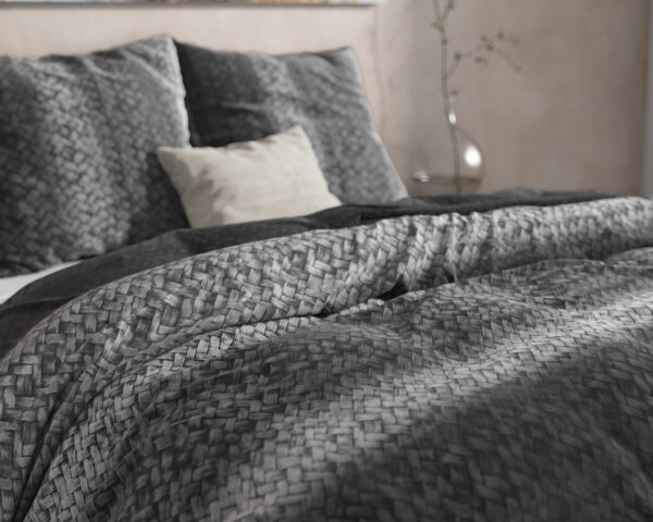 DH Flanel Gradient Knits Antraciet 240 x 220 - Afbeelding 4