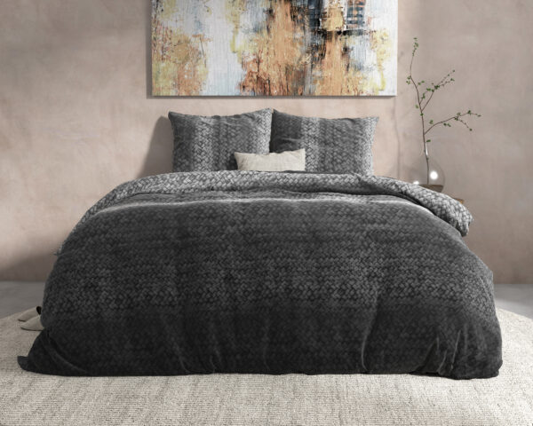 DH Flanel Gradient Knits Antraciet 240 x 220 - Afbeelding 5