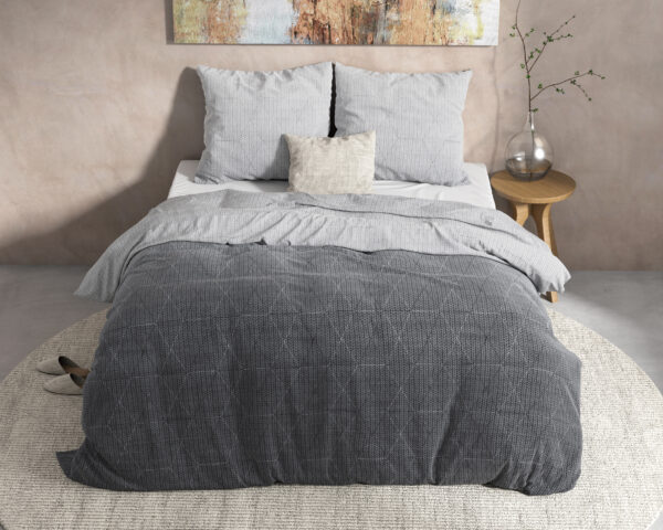 DH Flanel Quinn Antraciet 200 x 220 - Afbeelding 2