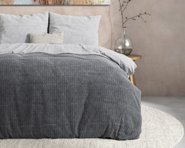 DH Flanel Quinn Antraciet 200 x 220 - Afbeelding 3