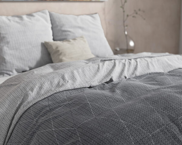 DH Flanel Quinn Antraciet 200 x 220 - Afbeelding 4