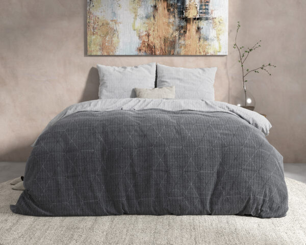 DH Flanel Quinn Antraciet 200 x 220 - Afbeelding 5