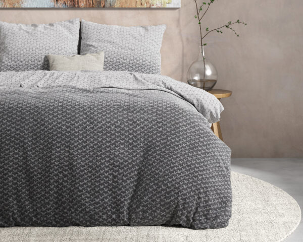 DH Flanel Tamar Grey 140 x 220 - Afbeelding 3