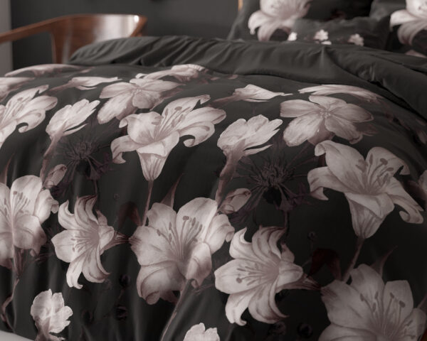 Dark Flower Zwart 140 x 220 - Afbeelding 2