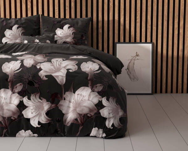 Dark Flower Zwart 140 x 220 - Afbeelding 3