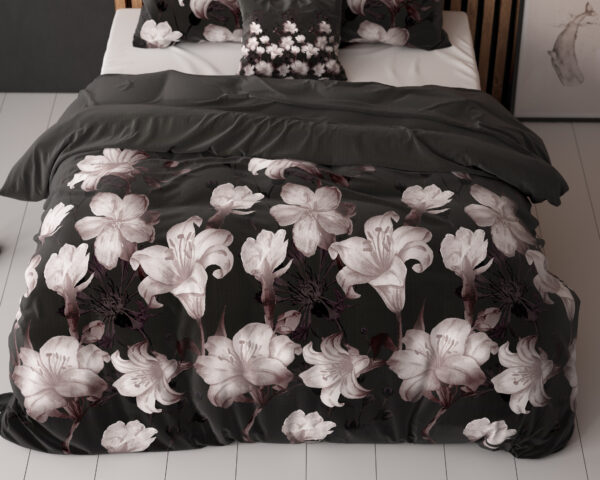 Dark Flower Zwart 140 x 220 - Afbeelding 4