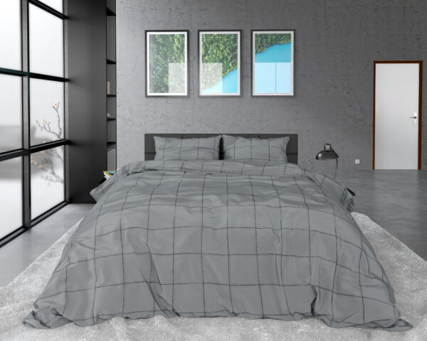 Deep check Grey 140 x 220 - Afbeelding 4