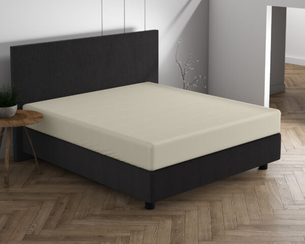 Dubbel Jersey 220 gr. Hoeslaken Creme 80/100 x 220 - Afbeelding 2