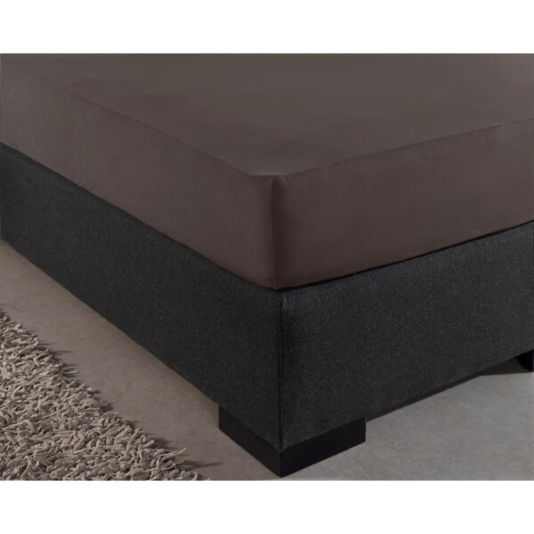 Dubbel Jersey 220 gr. Hoeslaken Deep Taupe 160/180 x 200/220 - Afbeelding 2