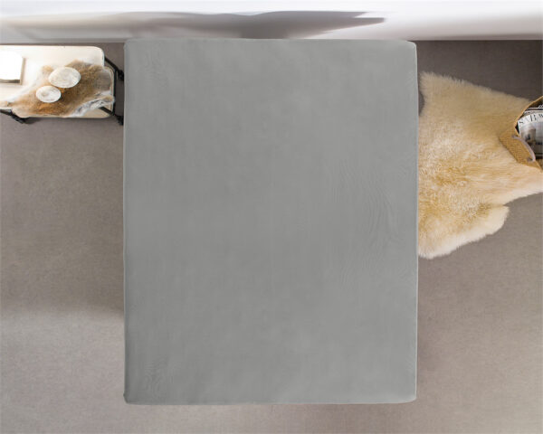 Dubbel Jersey 220 gr. Hoeslaken Grijs 80/100 x 220 - Afbeelding 4