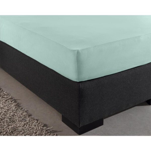 Dubbel Jersey 220 gr. Hoeslaken Pastel Blauw 80/100 x 220 - Afbeelding 4