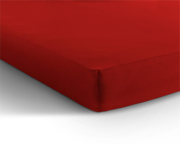 Dubbel Jersey 220 gr. Hoeslaken Rood 190/200 x 220/230 - Afbeelding 5