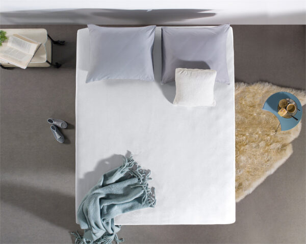 Dubbel Jersey 220 gr. Hoeslaken Wit 80/100 x 220 - Afbeelding 3
