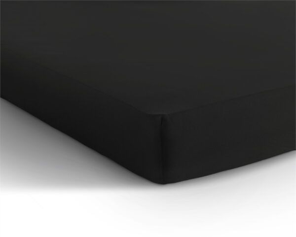 Dubbel Jersey 220 gr. Hoeslaken Zwart 140 x 200/220 - Afbeelding 5