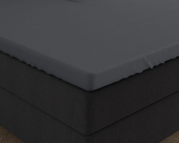Dubbel Jersey 220 gr. Splittopper Hoeslaken Antraciet 180 x 200/220 - Afbeelding 4