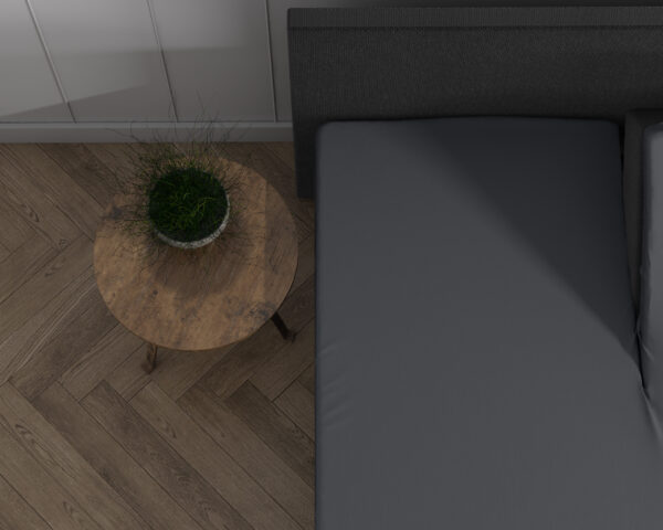 Dubbel Jersey 220 gr. Splittopper Hoeslaken Antraciet 180 x 200/220 - Afbeelding 5