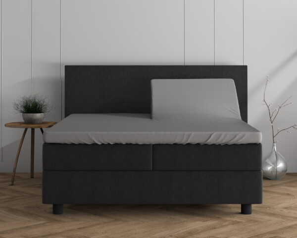 Dubbel Jersey 220 gr. Splittopper Hoeslaken Grijs 160 x 200/220 - Afbeelding 3