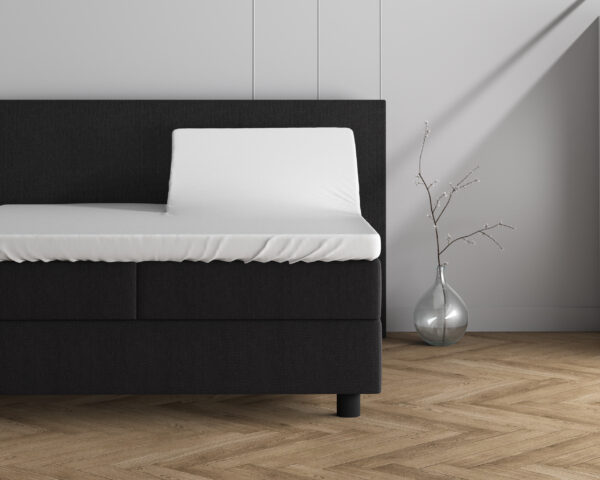 Dubbel Jersey 220 gr. Splittopper Hoeslaken Wit 160 x 200/220 - Afbeelding 2