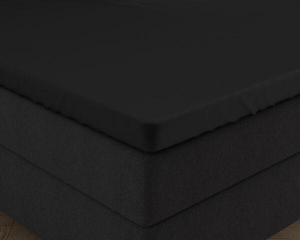 Dubbel Jersey 220 gr. Splittopper Hoeslaken Zwart 180 x 200/220 - Afbeelding 4