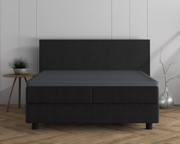 Dubbel Jersey 220 gr. Topper Hoeslaken Antraciet 80/90 X 200/220 - Afbeelding 2