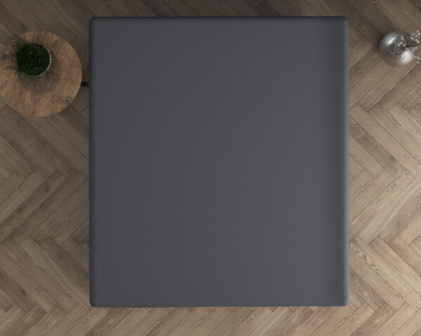 Dubbel Jersey 220 gr. Topper Hoeslaken Antraciet 80/90 X 200/220 - Afbeelding 3