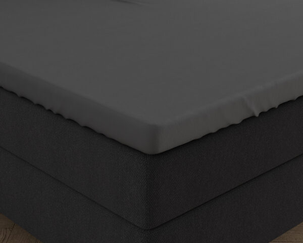 Dubbel Jersey 220 gr. Topper Hoeslaken Antraciet 80/90 X 200/220 - Afbeelding 4