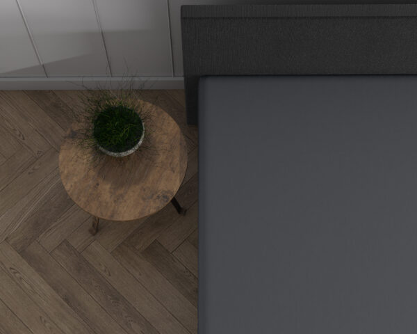 Dubbel Jersey 220 gr. Topper Hoeslaken Antraciet 80/90 X 200/220 - Afbeelding 5
